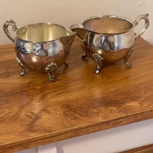 Elegant Silver Creamer Set